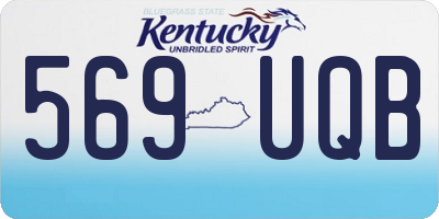 KY license plate 569UQB