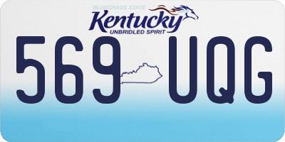 KY license plate 569UQG
