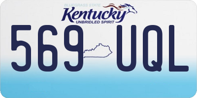 KY license plate 569UQL