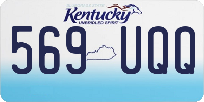KY license plate 569UQQ