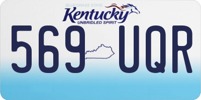 KY license plate 569UQR