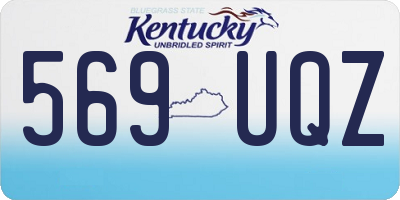 KY license plate 569UQZ