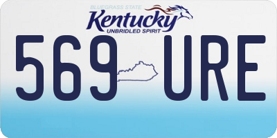 KY license plate 569URE