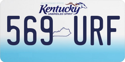 KY license plate 569URF