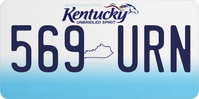 KY license plate 569URN
