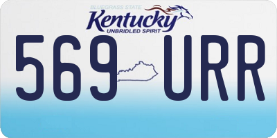 KY license plate 569URR