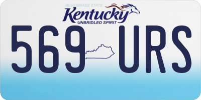 KY license plate 569URS