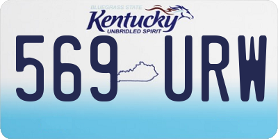 KY license plate 569URW