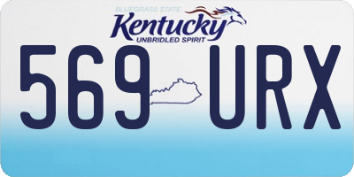 KY license plate 569URX