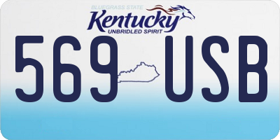 KY license plate 569USB