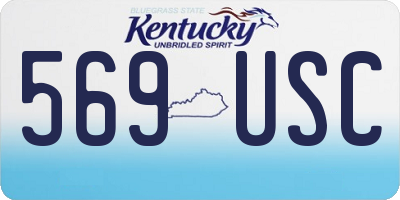 KY license plate 569USC