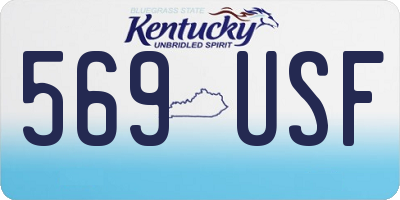KY license plate 569USF