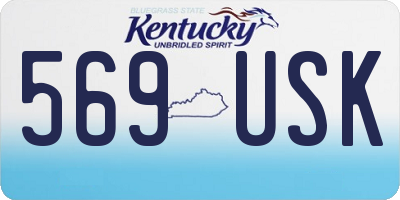 KY license plate 569USK