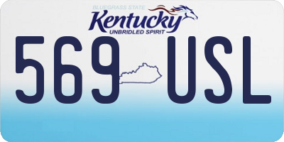 KY license plate 569USL