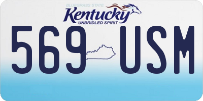 KY license plate 569USM