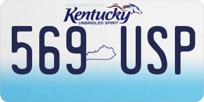KY license plate 569USP