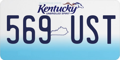 KY license plate 569UST