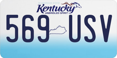 KY license plate 569USV