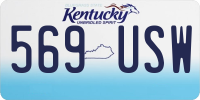 KY license plate 569USW