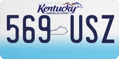 KY license plate 569USZ