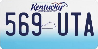 KY license plate 569UTA