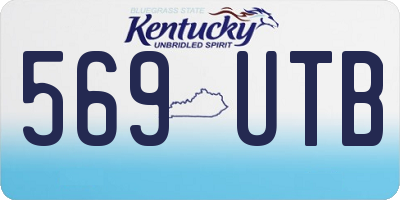 KY license plate 569UTB