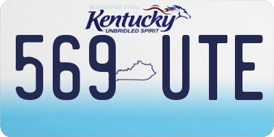 KY license plate 569UTE
