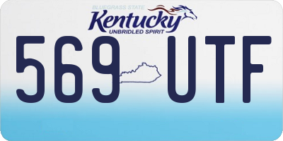 KY license plate 569UTF