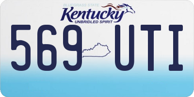 KY license plate 569UTI