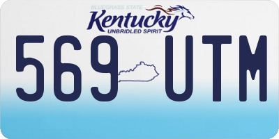 KY license plate 569UTM