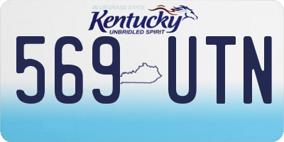 KY license plate 569UTN