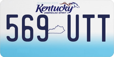KY license plate 569UTT