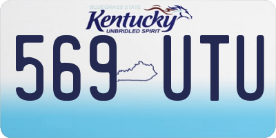 KY license plate 569UTU