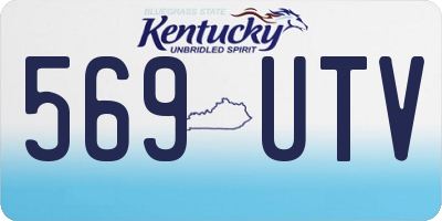 KY license plate 569UTV