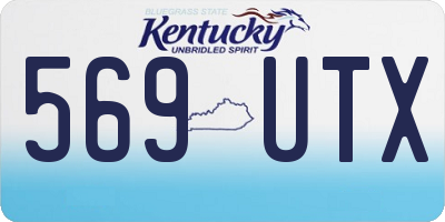 KY license plate 569UTX