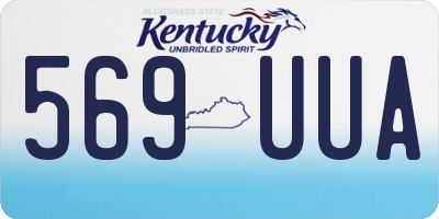 KY license plate 569UUA