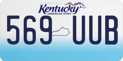 KY license plate 569UUB