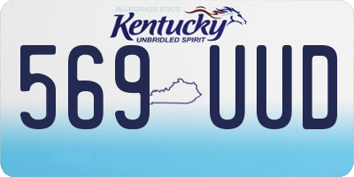 KY license plate 569UUD