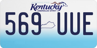 KY license plate 569UUE