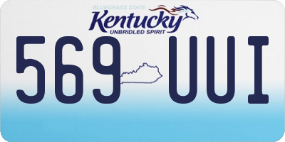 KY license plate 569UUI