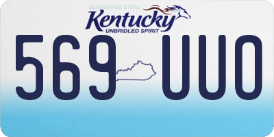 KY license plate 569UUO