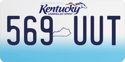 KY license plate 569UUT