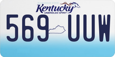 KY license plate 569UUW