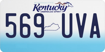KY license plate 569UVA