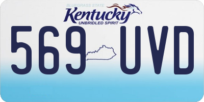 KY license plate 569UVD