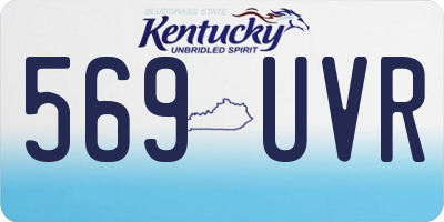 KY license plate 569UVR