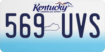 KY license plate 569UVS