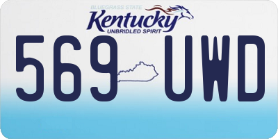 KY license plate 569UWD