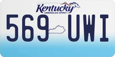 KY license plate 569UWI