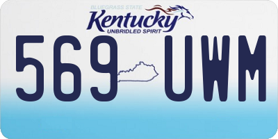 KY license plate 569UWM